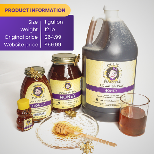 1 gallon - Local, Pure, and Raw Wildflower Honey