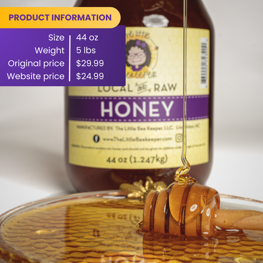 44oz - Local, Pure, and Raw Wildflower Honey