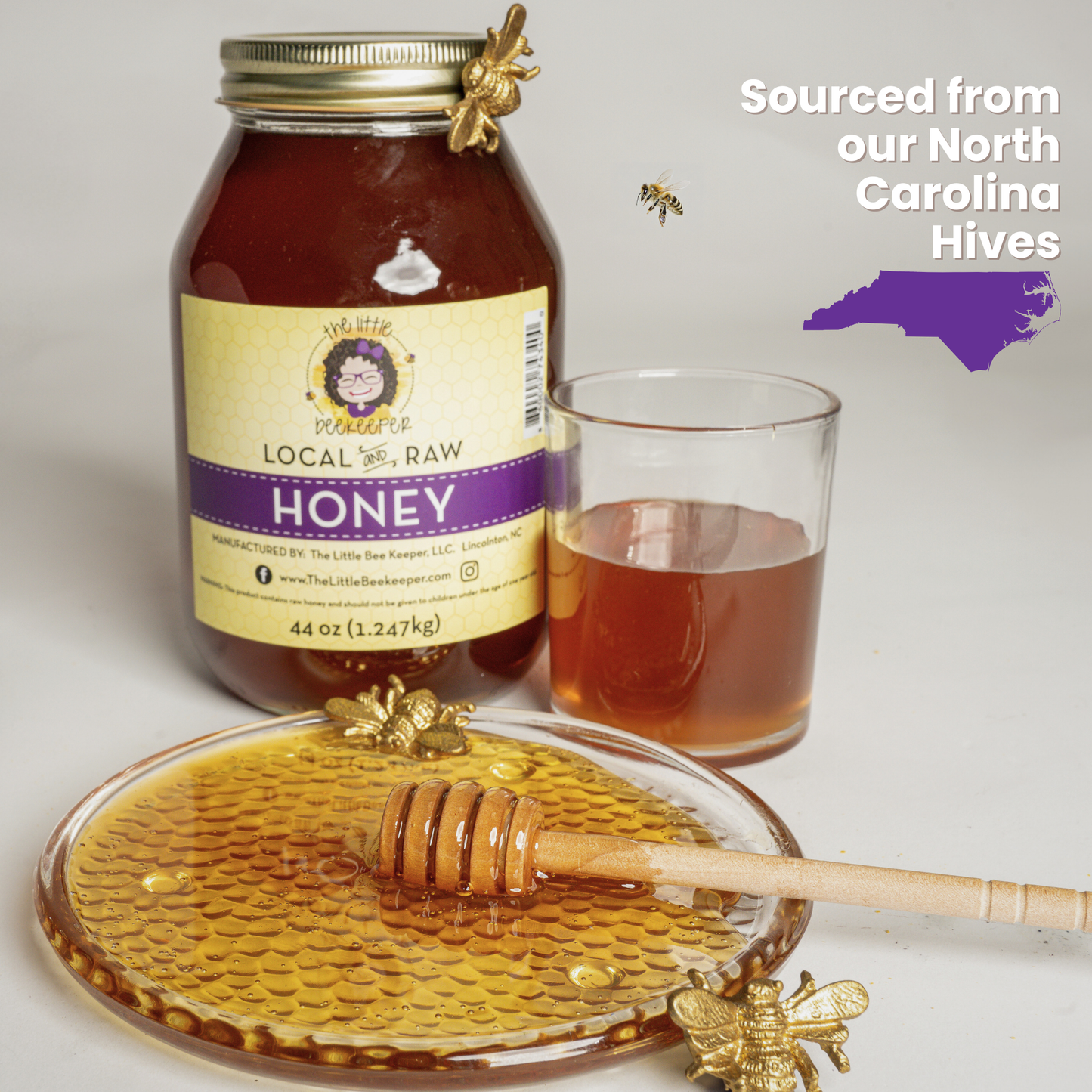 44oz - Local, Pure, and Raw Wildflower Honey