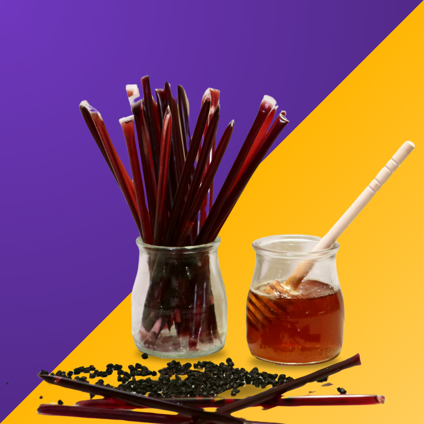Elderberry Infused Honey Sticks 25 Count