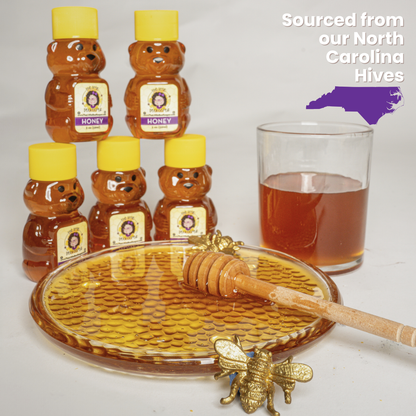 2oz Honey Bear – Local, Pure, and Raw Wildflower Honey